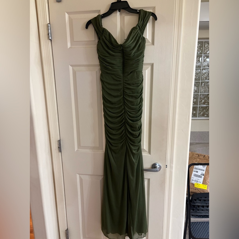 Mesh Off-the-Shoulder Ruched Dress - Picture 6 of 6